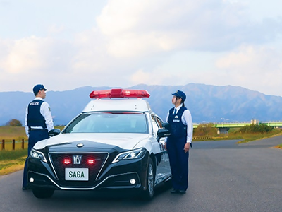 パトカー・白バイ展示